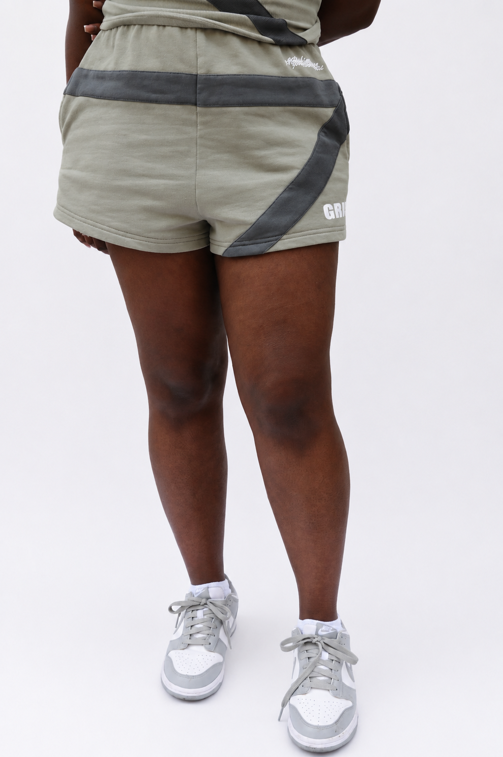 Khaki Olive Green Mini Shorts