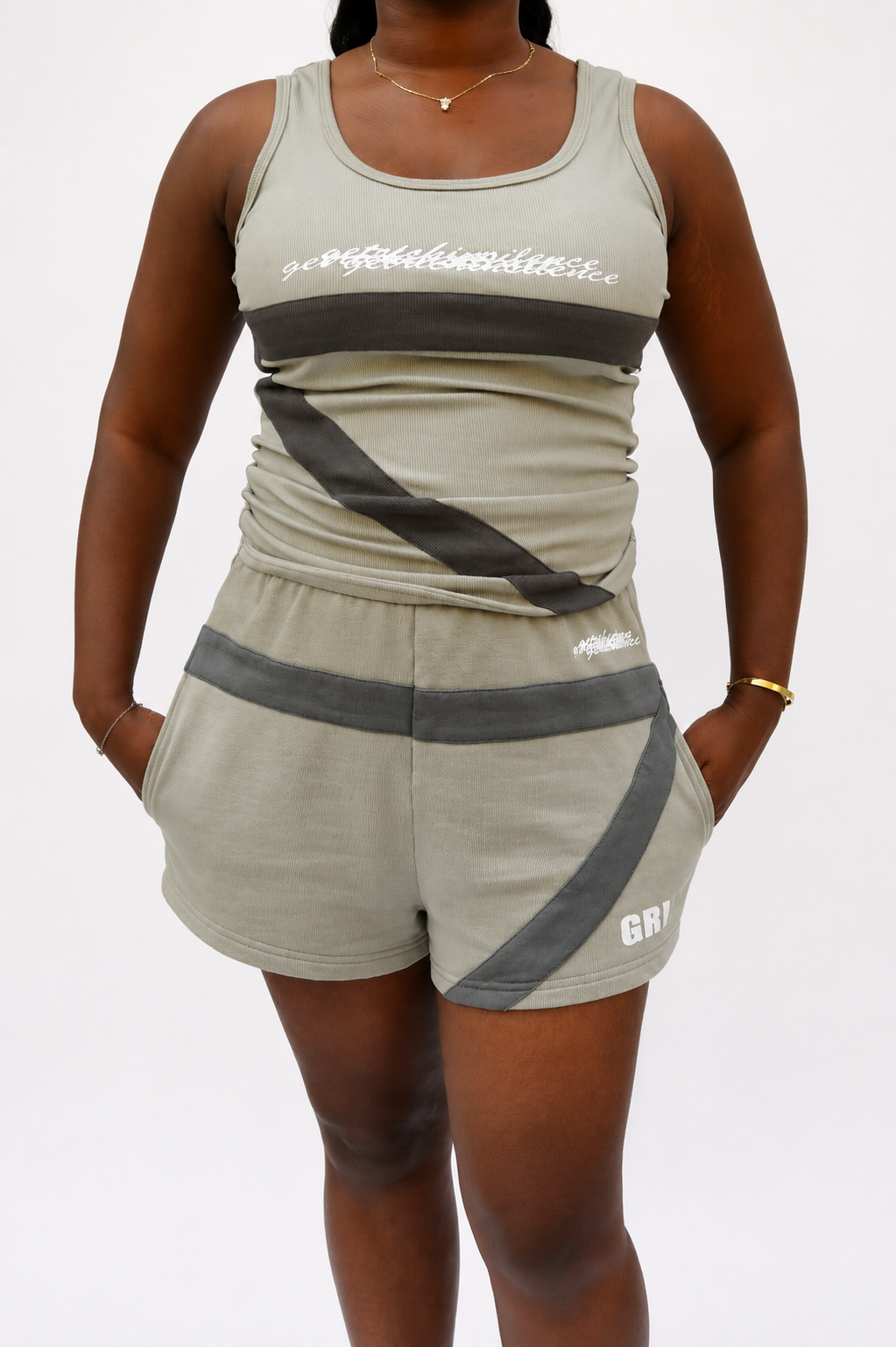 Khaki Olive Green Mini Shorts