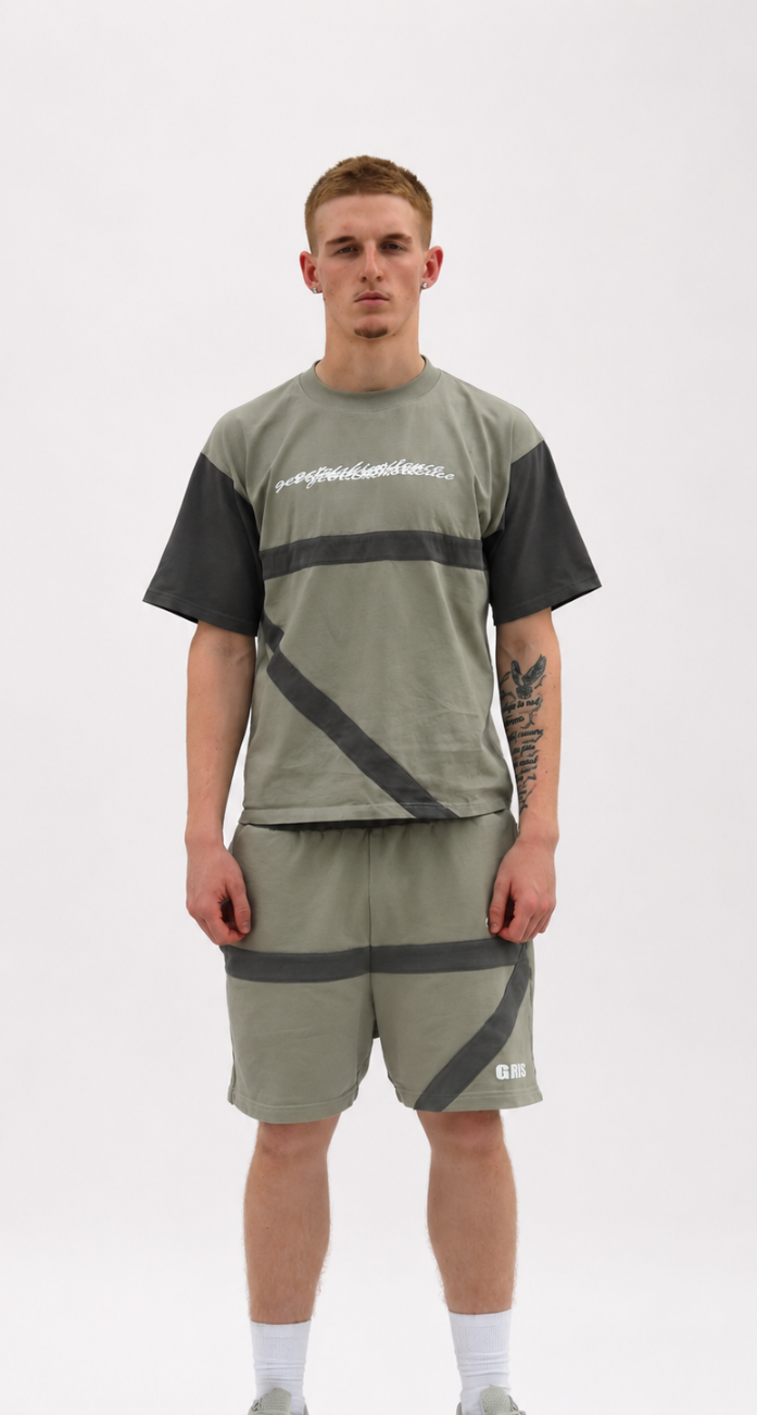 Khaki  Olive Green Unisex Shorts