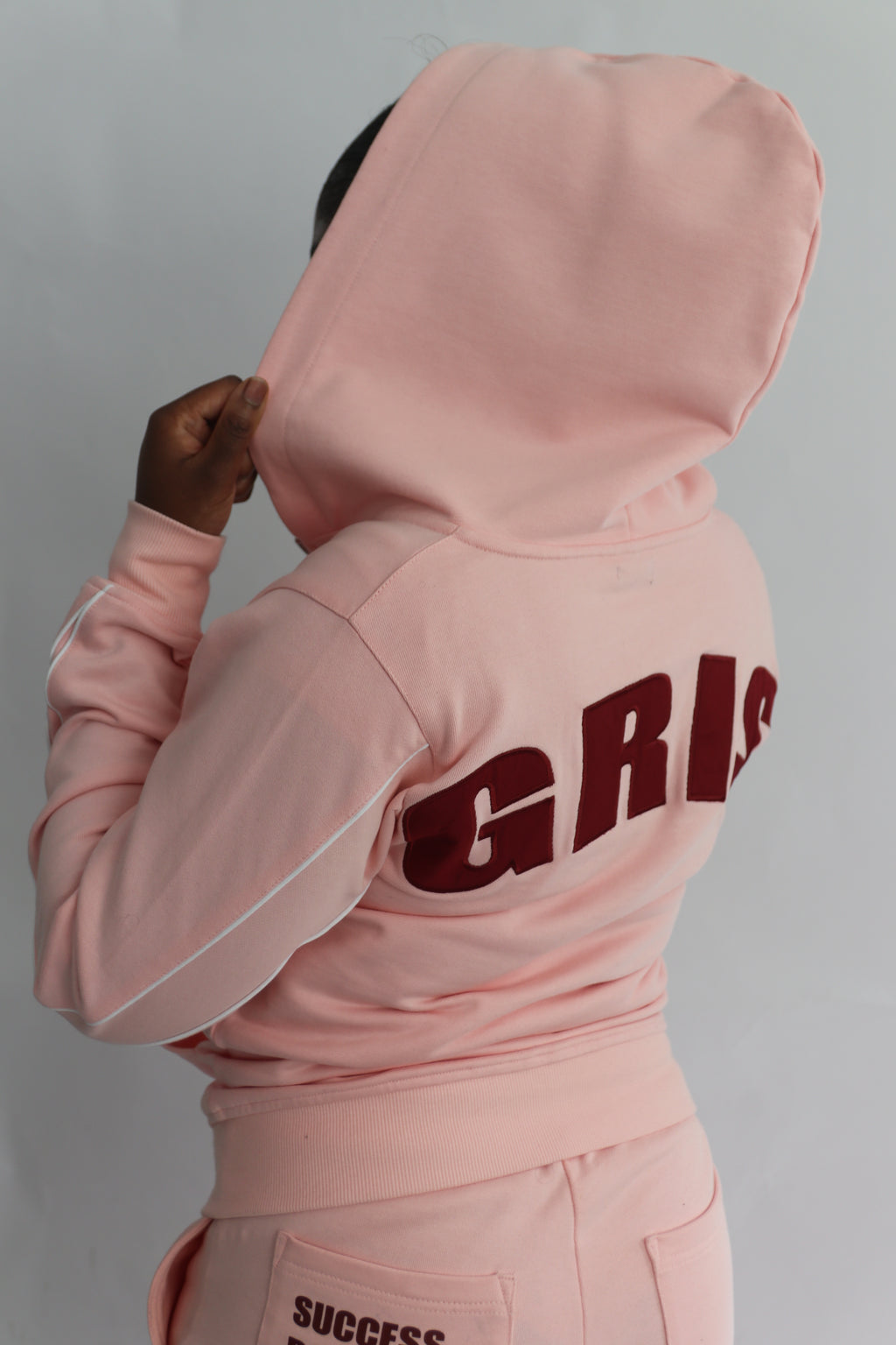 Baby Pink Hooded zip