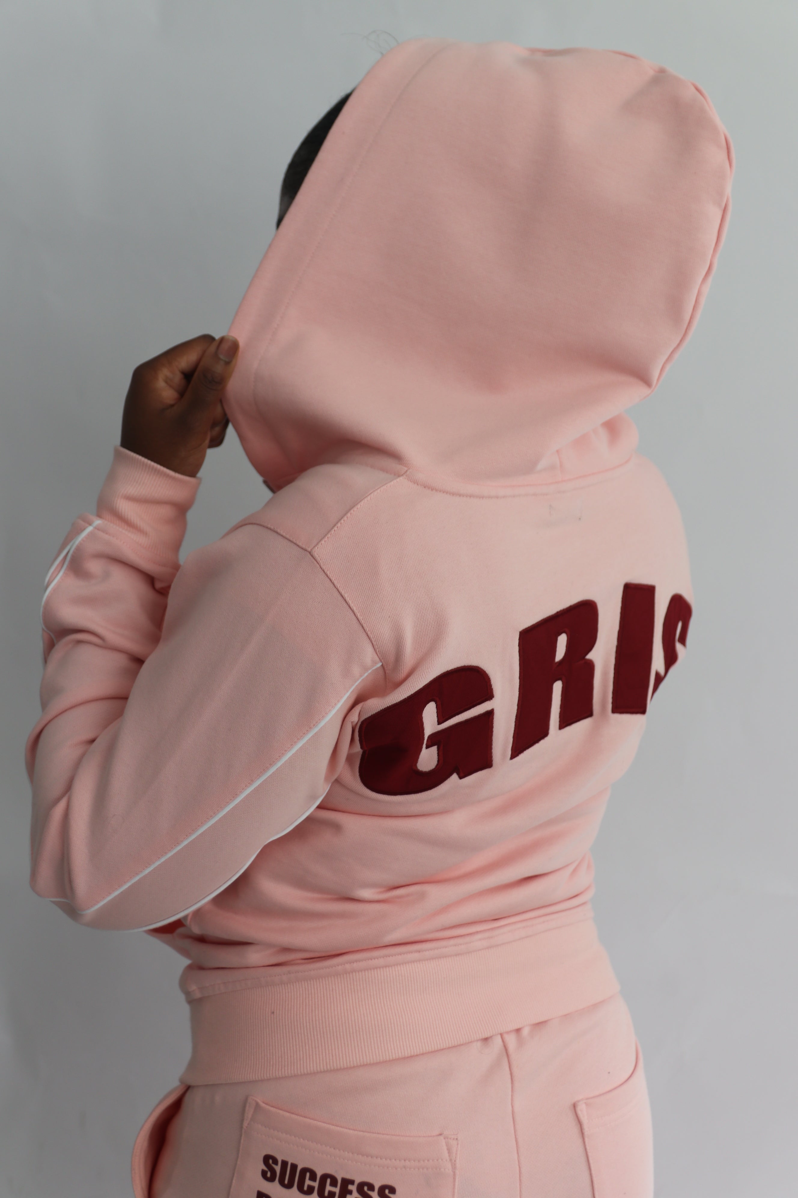 Baby Pink Hooded zip
